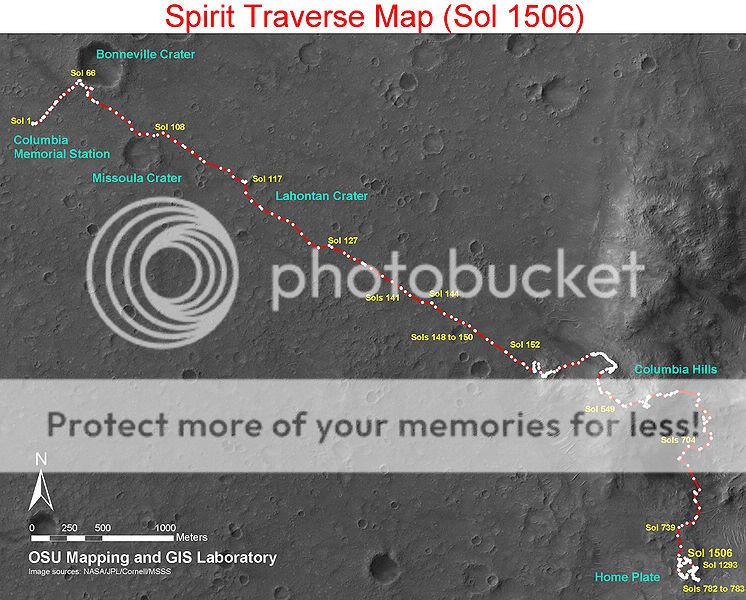 Spirits journey across Mars